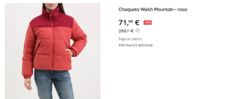 Chaqueta para Mujer Timberland Welch Mountain por 71.99€