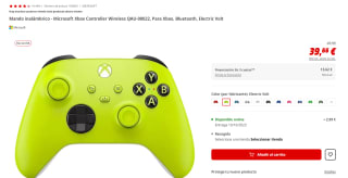 Mando inalámbrico Microsoft Xbox Controller Wireless Electric Volt por 39,66€