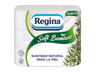 18 Rollos Regina Soft Bamboo de Papel Higiénico 3 Capas a solo 5,39€