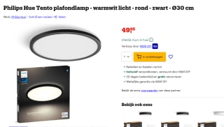 Philips Hue Tento W Plafondlamp S Rond voor €49,95 bij Bol