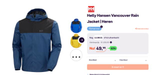 Helly Hansen VANCOUVER - Waterproof jacket - blue voor €49,95 bij Ibood
