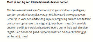 Gratis af te halen diverse bomen en struiken op verschillende locaties door heel Nederland.