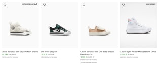 25% extra korting op de sale voor kids bij Converse