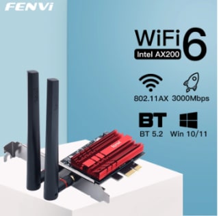 Adaptador Wi-fi Intel AX200 3000Mbps por 21.38€