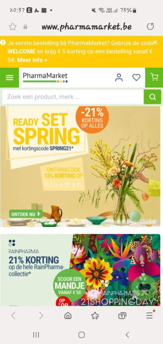 21% korting op alles