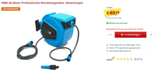 HBM 20 Meter Professionele Wandslangenbox voor €40