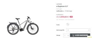 LAPIERRE e-Explorer 8.7 e-bike voor €1.899 bij Klbikes