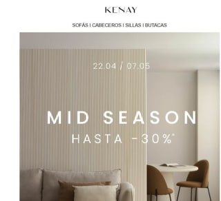 Hasta 30% descuento desde Kenay