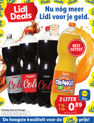 Freeway Cola en sinas 2 liter voor €0,89 bij de Lidl