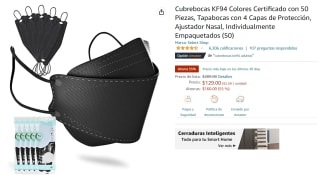 50 Cubrebocas KF94 a $129 en Amazon