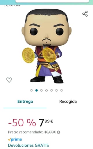 Funko Pop! Marvel: - Wong - Doctor Strange por 7,99€.