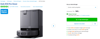 EUFY X10 Pro Omni Robotstofzuiger met dweilfunctie voor €569 bij Coolblue