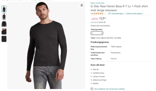 G star T-shirt voor €17,90 (XS/S) bij Amazon