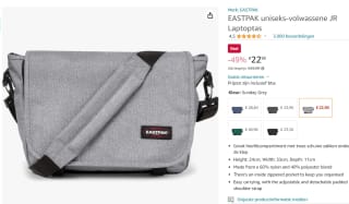 Eastpak JR Schoudertas - Sunday Grey voor €22,90 bij Amazon NL