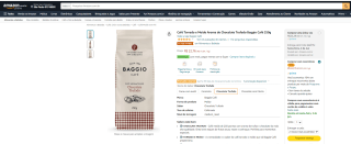 Café Baggio com Aroma de Chocolate de 250g - R$ 22,76