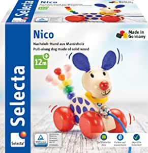 Trekfiguur Hond Nico 12 cm hout naturel/blauw voor €4,95 bij Amazon