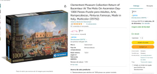 Puzzle de 1000 piezas marca clementoni Museum Collection Return of Bucentaur At The Molo On Ascension Day por 7€