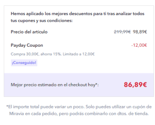 Mellerware Ventilador Techo con Mando Distancia Brizy Bright. 45 W. 6 Velocidades por 86,89€