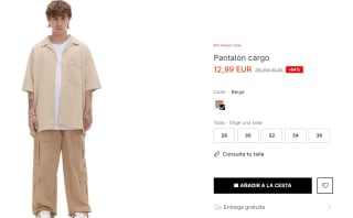 Pantalón cargo para Hombre por 12.99€