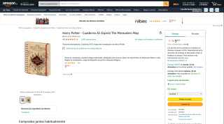 Cuaderno A5 Espiral The Marauders Map por 5,66€