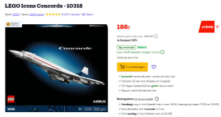 LEGO Icons Concorde (10318) voor €186 bij Bol