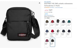 Eastpak THE ONE Crossbody - Black voor €17,49 bij Amazon