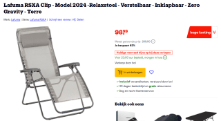 Lafuma RSXA Clip (2024) relaxstoel voor €98,99 bij Bol