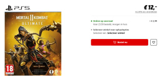Mortal Kombat 11 - Ultimate (PS5) voor €12 bij Media Markt