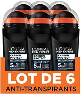L'Oréal Paris Men Expert Deodorant roller carbon protect 5in1 - 6 x 50 ml - voor €12,87 bij Amazon