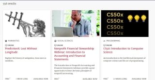 Diverse Gratis online cursussen aan Harvard University