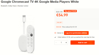 Google Chromecast met Google TV - 4K HDR - Wit voor €44,99 bij Ochama