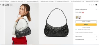 Bolso de hombro pequeño gris por 9€.