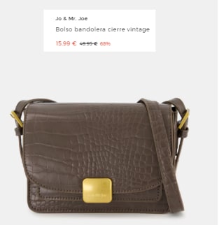 Bolso bandolera cierre vintage Jo & Mr. Joe por 15.99€