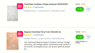 Tot 70% korting op vloerkleden bij de Gamma