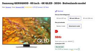 SAMSUNG QE65Q80D - 65 inch - 4K UHD voor €584 bij Bol