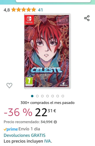 Celeste Nintendo Switch por 22,31€.