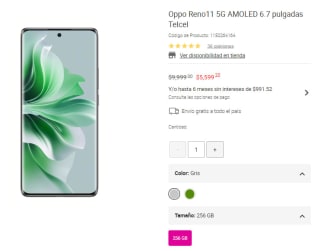 Oppo Reno11 5G 256GB Telcel con descuento en Liverpool
