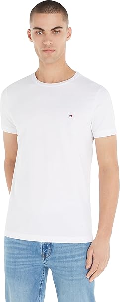 Tommy Hilfiger Heren T-shirt wit voor €16,34 bij Amazon