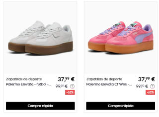 Rebajas hasta 65% descuento Puma grandes ofertas Palermo por 37,99€ varios modelos y más cosas