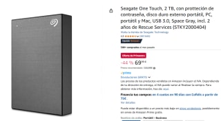 Disco duro Seagate One Touch, 2 TB por 69,99€
