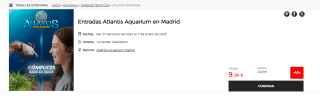 Entradas Atlantis Aquarium en Madrid por 9,90€