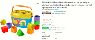 Fisher Price Baby's Eerste Blokken voor €7,99 bij Amazon