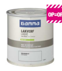 50% korting op geselecteerde binnen lak bij de Gamma