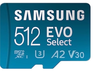 Samsung EVO Select 512 GB microSDXC voor €32,99 bij Amazon.nl