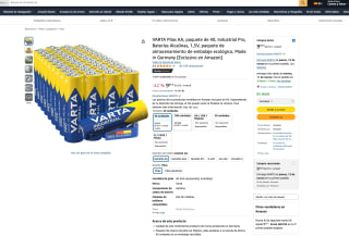 40 Pilas VARTA AA por tan solo 9,85€
