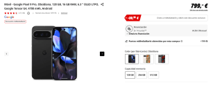 Móvil Google Pixel 9 de 12GB/256GB por 597,69€ y el PRO de 16GB/128GB por 683,19€