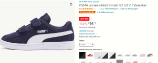 Puma Smash v2 SD V PS Blue voor €16,19 bij Amazon