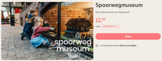 Tickets voor Spoorwegmuseum voor €12,50