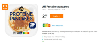 1+1 gratis op AH Proteïne pancakes