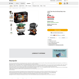 LEGO Star Wars Brickhead Baby Yoda 75317 por 9,75€